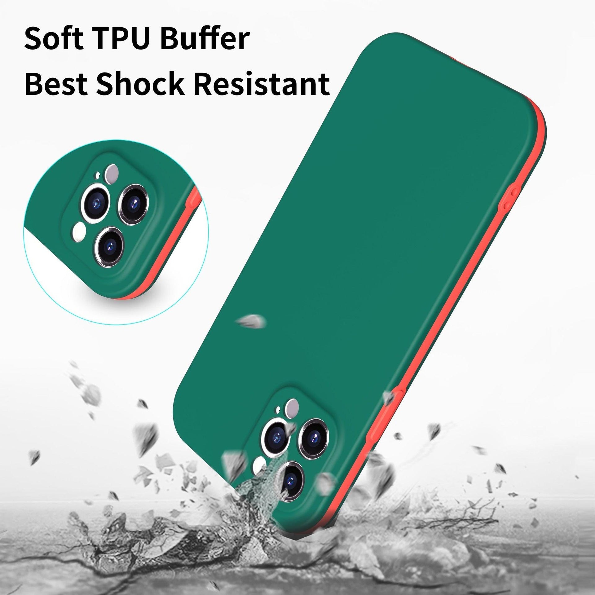 Full Cover Protective Phone Case For iPhone 12 Mini 11 Pro XS Max X XR 6 7 8 Plus Soft Silicone Shockproof Cover Full Body  Anti-Shock Protection Drop Protection Silicone iphone Cover