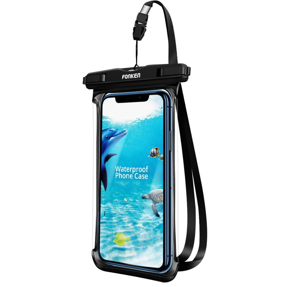 Full Display Waterproof Case for Phone Transparent Snow Underwater Swim Pouch Mobile Covers Design Waterproof Case For Swimming Compatible For iPhone Lightweight Smartphone Case
