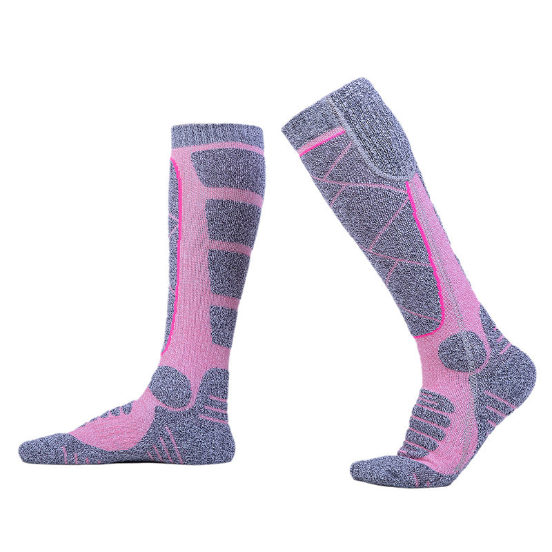 Full Foot Heat Socks Winter USB Charging Warm Heat Socks Pink Skiing Electric Heat Socks