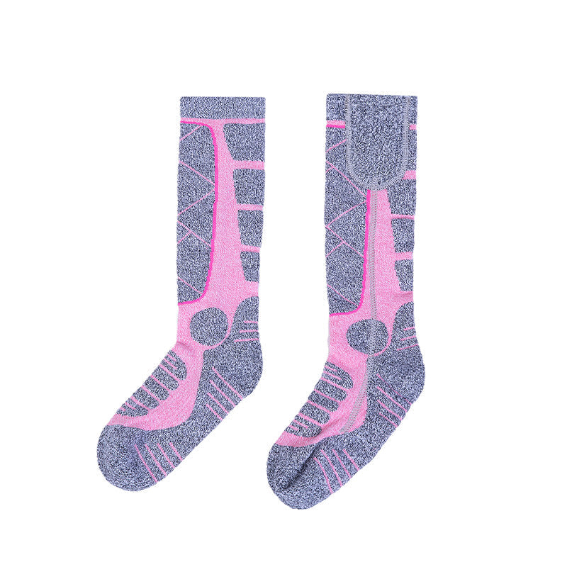 Full Foot Heat Socks Winter USB Charging Warm Heat Socks Pink Skiing Electric Heat Socks