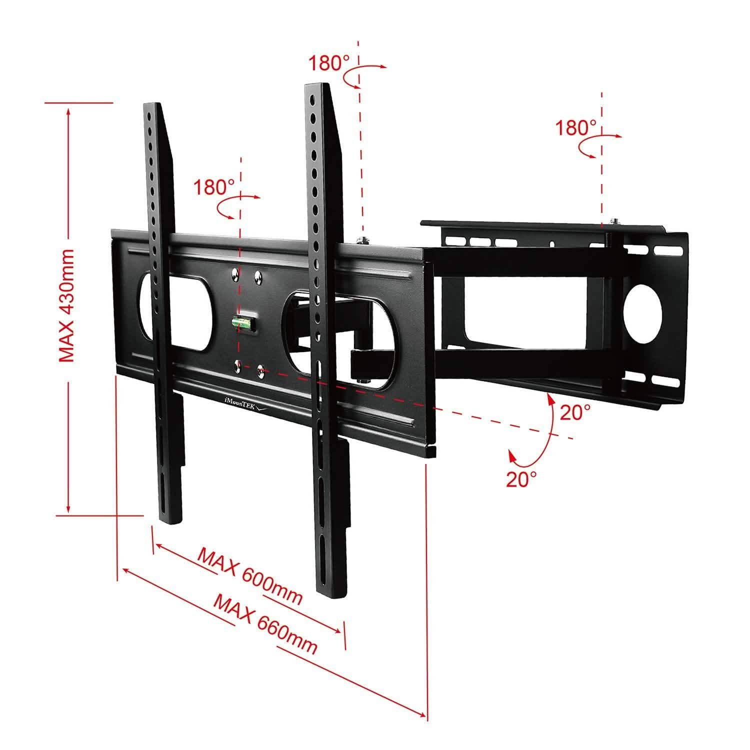 Full Motion Articulating Wall Mount for 37