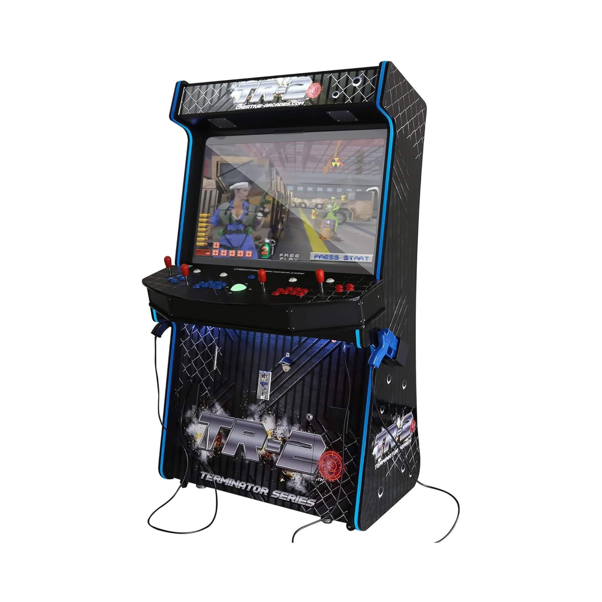 Full-Size Commercial Arcade Machine With Lightguns And Stools (SAK35690)