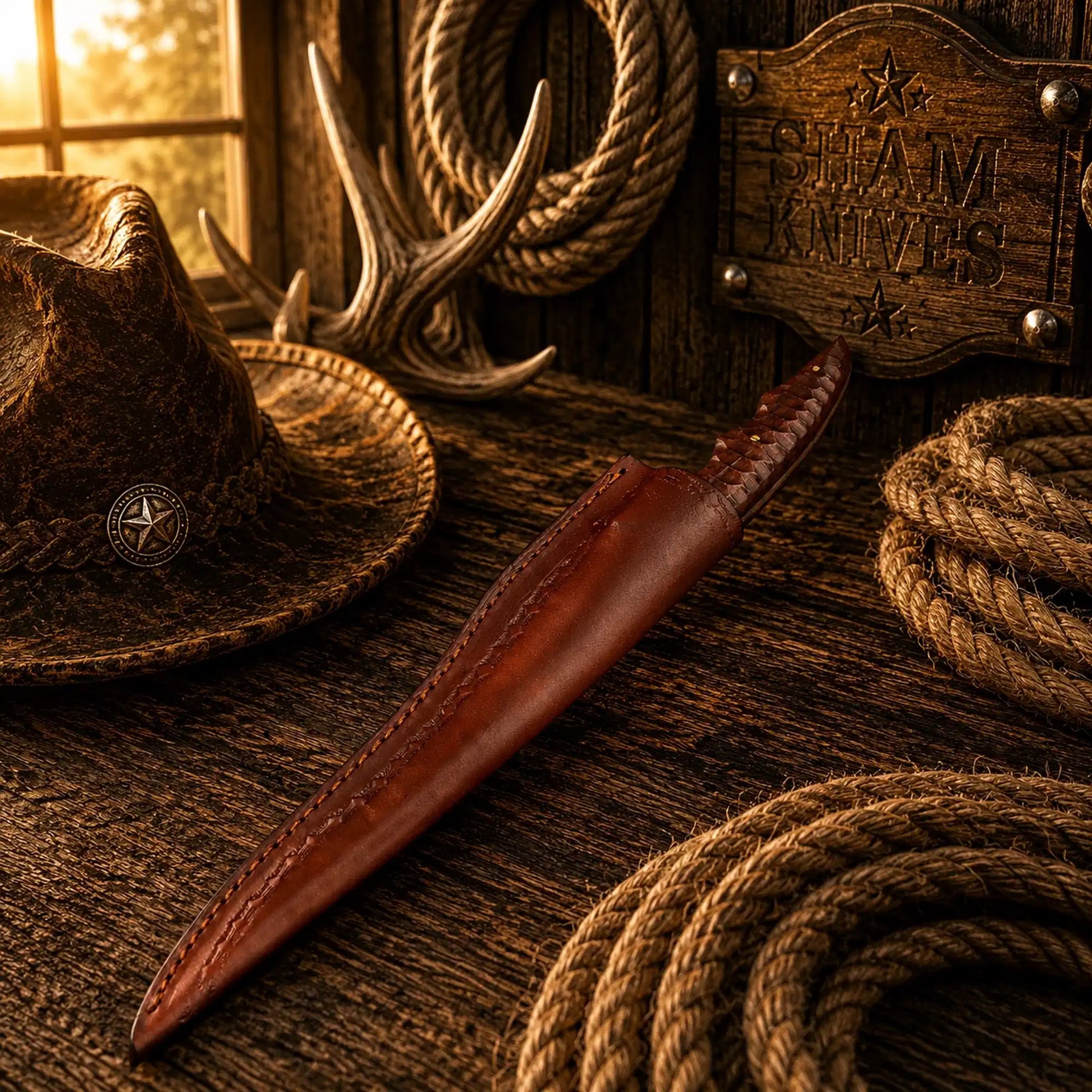 Ridged Texture Rosewood Handle Flexible Full Tang Fish Fillet Knife D2 Powder Coated Blade