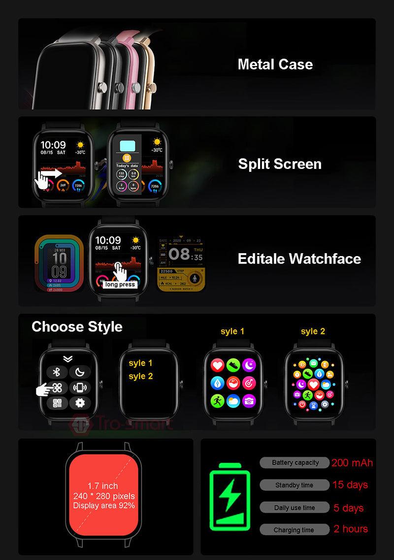 Full Touch Children Watch For Girls Boys Wrist Watch Child Students Clock Electronic Digital Wristwatch  Pedometer Music Video Recorder Player Camera Flashlight Alarm Clock And More Smartwatch For Age 3-12 Boys Girls Gifts