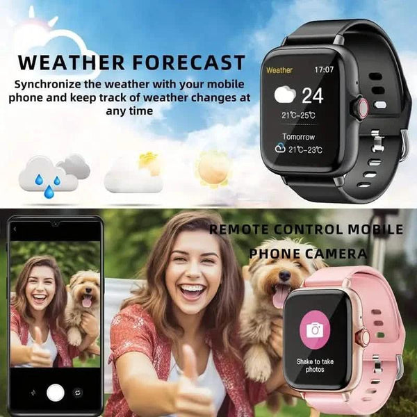 Full Touch Screen Smart Watch with Activity Tracker, Call & Message Functions, Pedometer & More