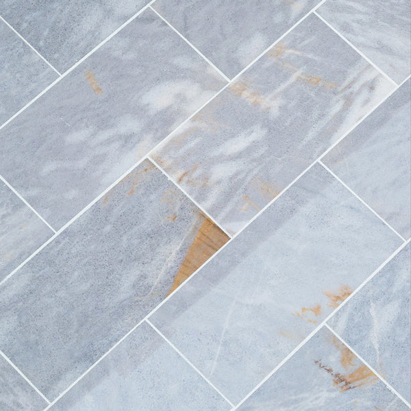 Fume Gray Marble Floor and Wall Tile - Livfloors Collection