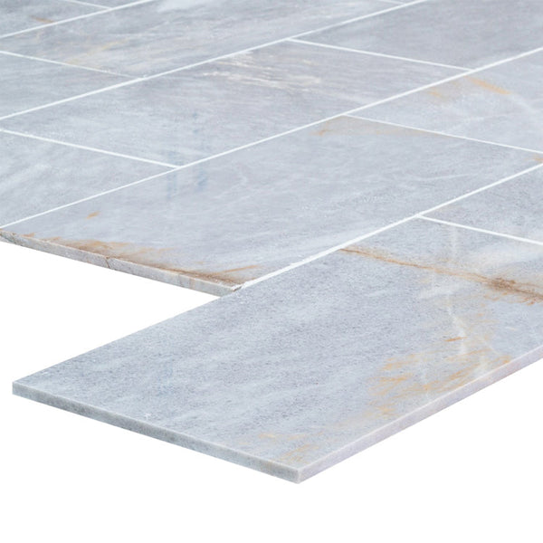 Fume Gray Marble Floor and Wall Tile - Livfloors Collection