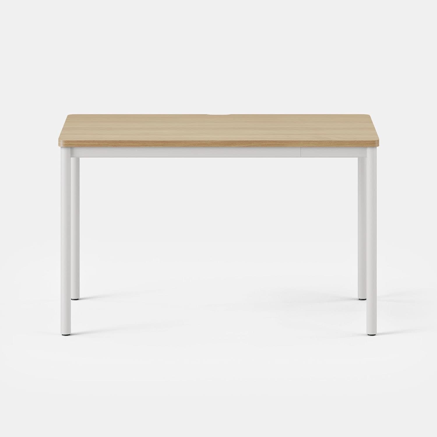 Functional Home Office Desk with Rounded Corners and Cable Notch