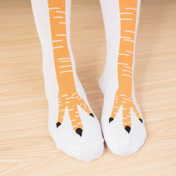 Funny Chicken Long Socks Fashion Cotton Funny 3D Unisex Over Knee High Socks Halloween Christmas Cartoon Gift Socks Fun Thigh Highs Chicken Legs Socks For Men And Women