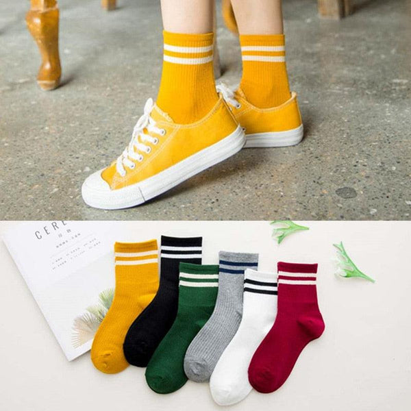 Funny Cute Cotton Crew Socks Women Fashion Colorful  Retro Long Socks New Year Christmas Gifts For Men And Women