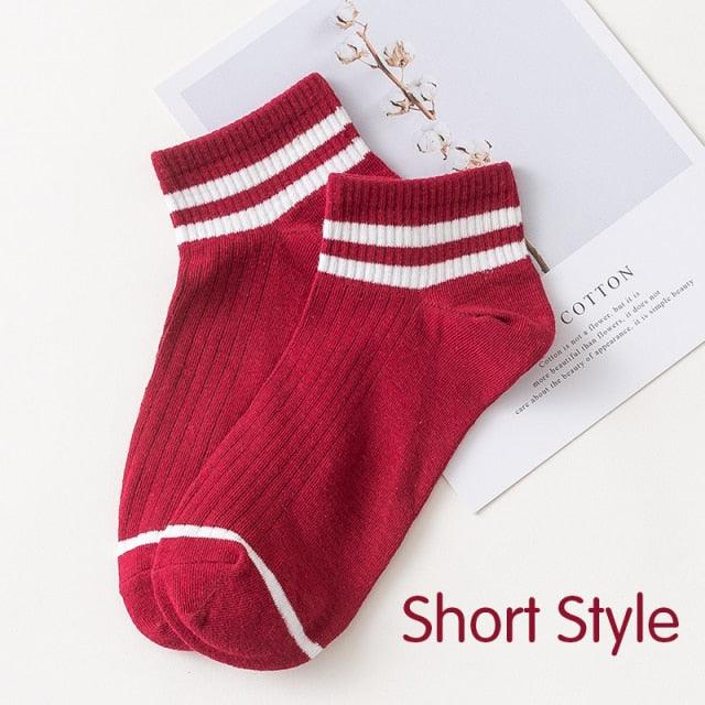 Funny Cute Cotton Crew Socks Women Fashion Colorful  Retro Long Socks New Year Christmas Gifts For Men And Women
