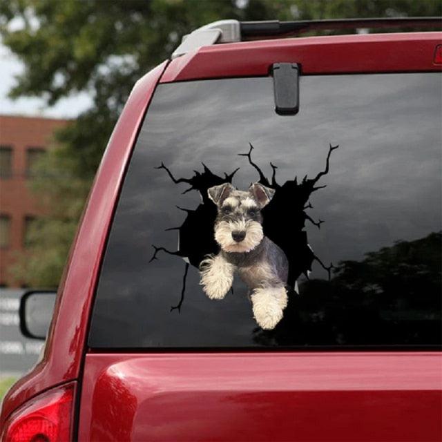 Funny Dog Head In The Crack Vinyl Car Funny Dog Head In The Crack Vinyl Car Stickers Decals Motorcycle Accessories Car-window Decorative Goods Broken Glass Sticker Car Stickers Decals Motorcycle Accessories Car-window Decorative Goods Pvc Car Sticker