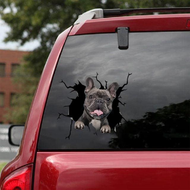 Funny Dog Head In The Crack Vinyl Car Funny Dog Head In The Crack Vinyl Car Stickers Decals Motorcycle Accessories Car-window Decorative Goods Broken Glass Sticker Car Stickers Decals Motorcycle Accessories Car-window Decorative Goods Pvc Car Sticker
