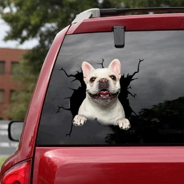 Funny Dog Head In The Crack Vinyl Car Funny Dog Head In The Crack Vinyl Car Stickers Decals Motorcycle Accessories Car-window Decorative Goods Broken Glass Sticker Car Stickers Decals Motorcycle Accessories Car-window Decorative Goods Pvc Car Sticker
