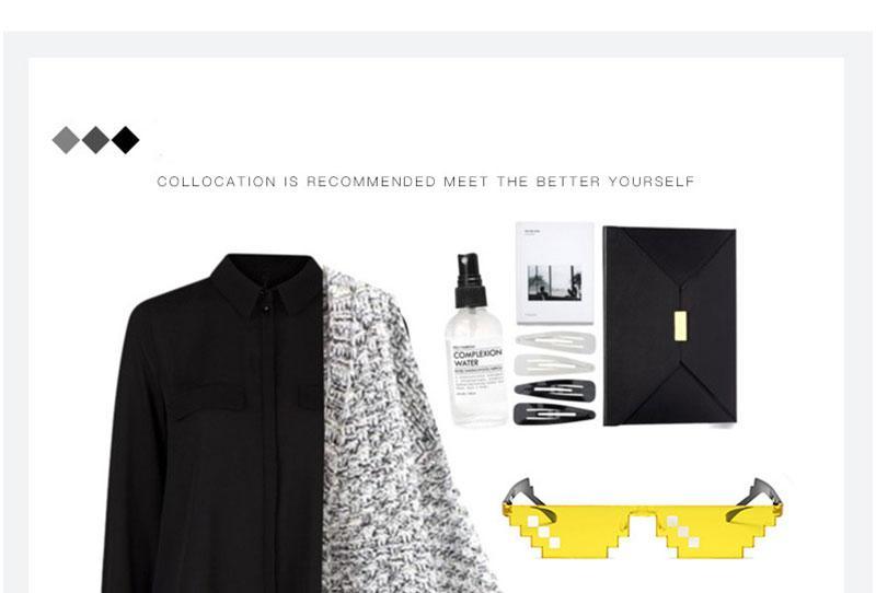 Funny Mosaic Sunglasses For Women New Elegant Vintage Small Frame Glasses For Lady New Retro Shape Metal Design Sunglasses, Men Women Glass 8 Bit Pixel Mosaic Glasses Photo Props Unisex Sunglass