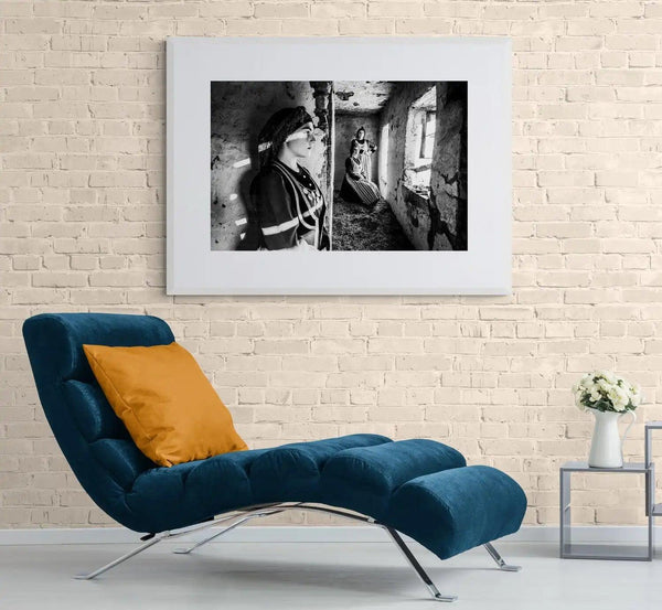 Limited Edition numbered and signed. Rural costumes of Kastoria, W. Macedonia | Black-and-white wall art photography from Greece