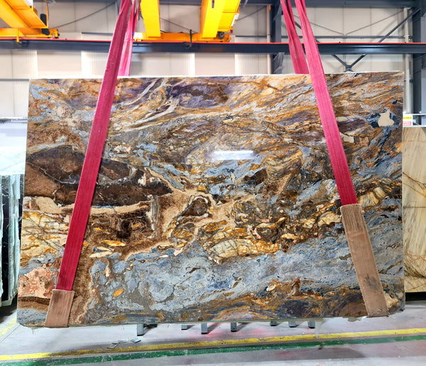 Fusion Blue Bookmatching Marble Slabs Polished - Full Truckload