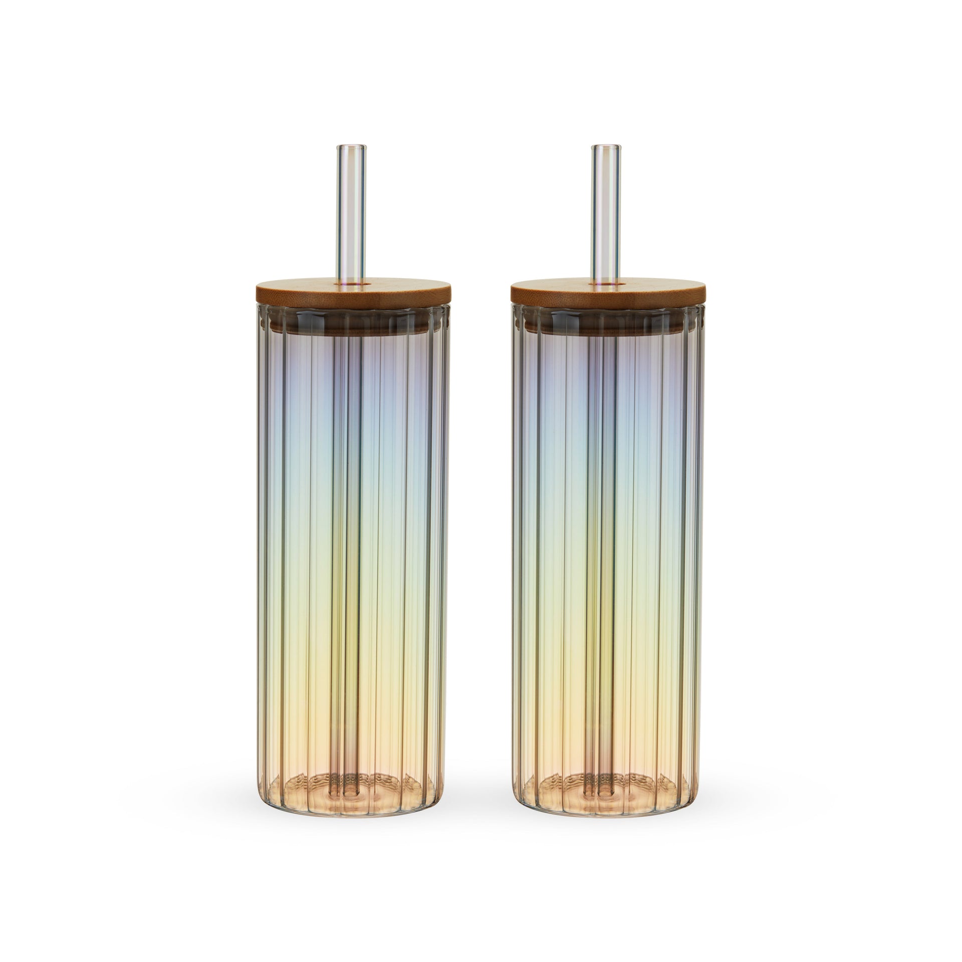 Rainbow Luster Tumblers, Set of 2