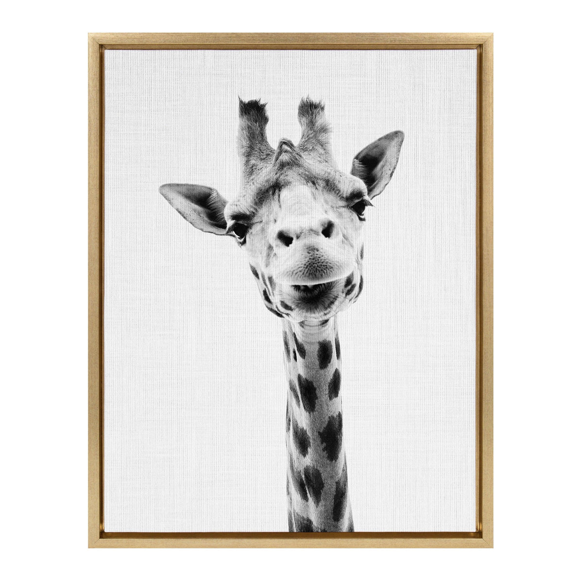 Sylvie Giraffe Framed Canvas by Simon Te of Tai Prints