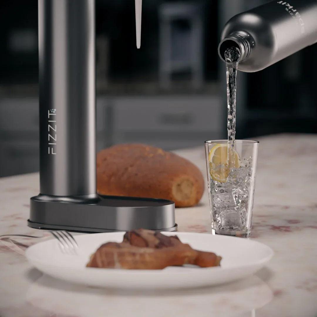 Fizzit Spärklï Carbonated Water Soda Maker with Stainless Steel Bottle Included - Gifts for You 'n Me