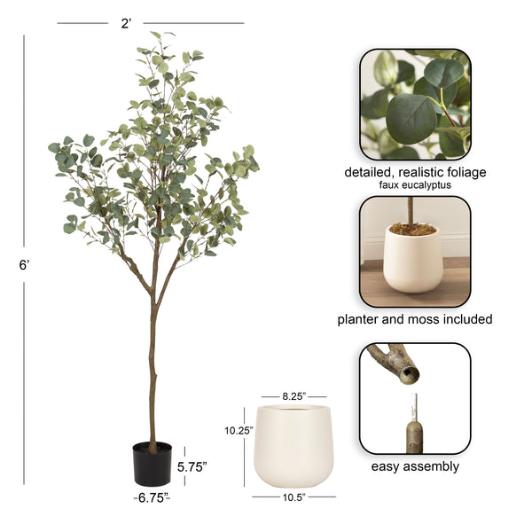 Eudora Faux Eucalyptus Tree