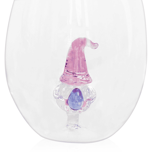 3D Easter Gnome Stemless Wine Glasses
