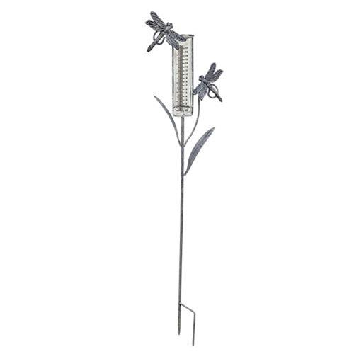 Assorted Distressed Metal Garden Springtime Rain Gauge Yard Stake 38