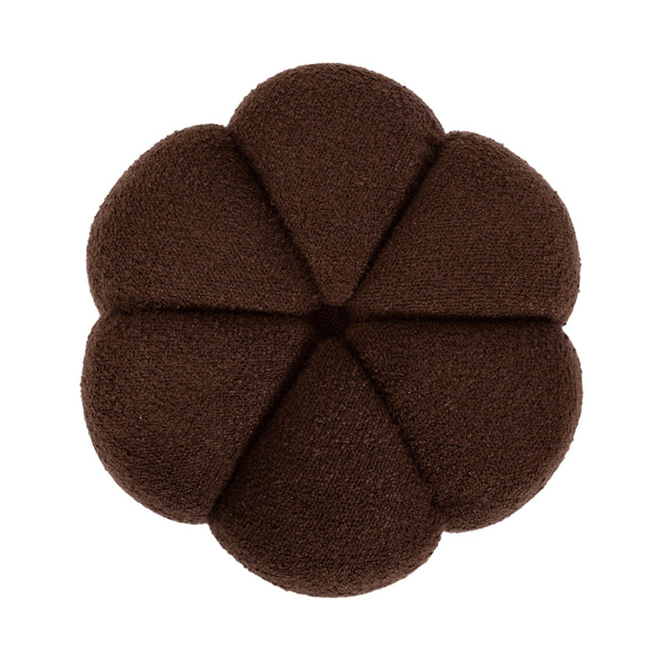 Lucida Round Tufted Ottoman Fabric and Wood