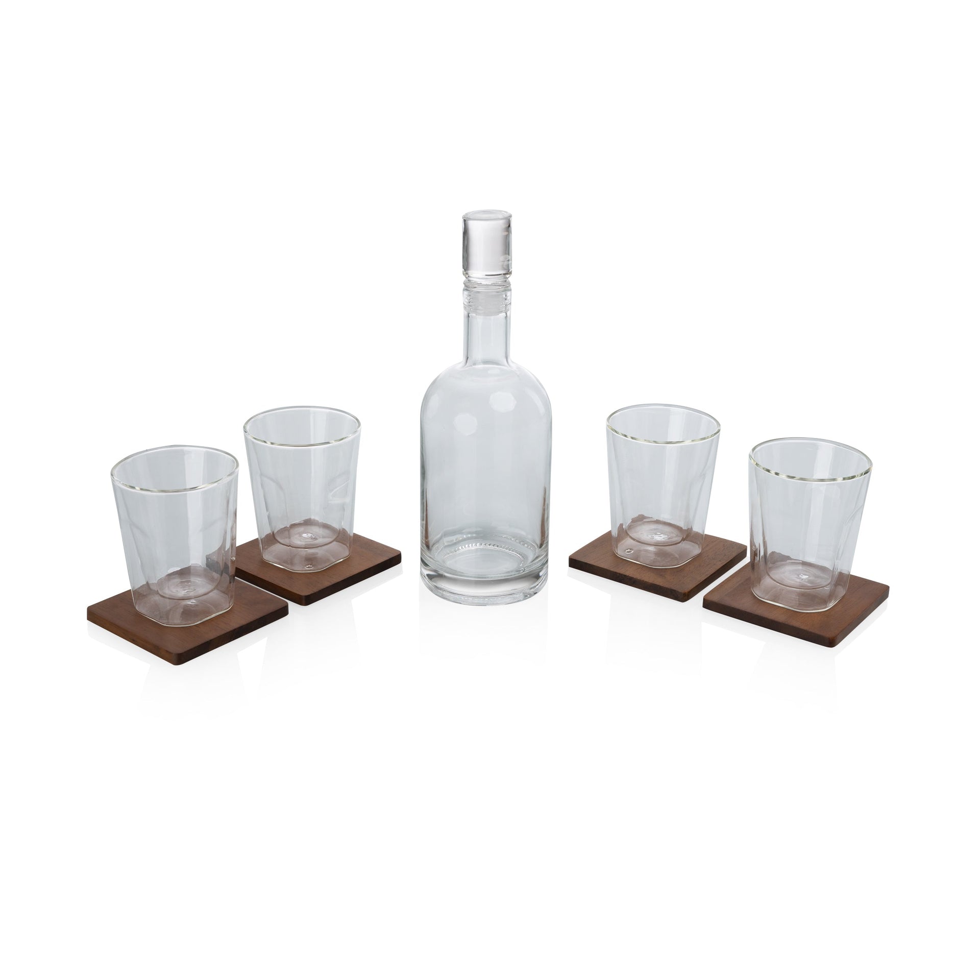 Ambassador Whiskey Box with Decanter and 4 Lowball Glasses Picnic Time Family of Brands