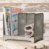 Galvanized Metal Magazine Organizer