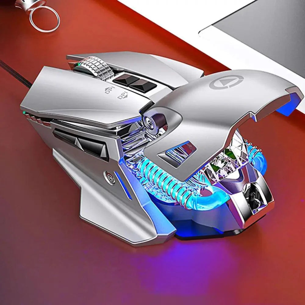 Gaming Adjustable DPI Wired PC Mouse Laptop Home Office Mouse With Metal Bottom Plate