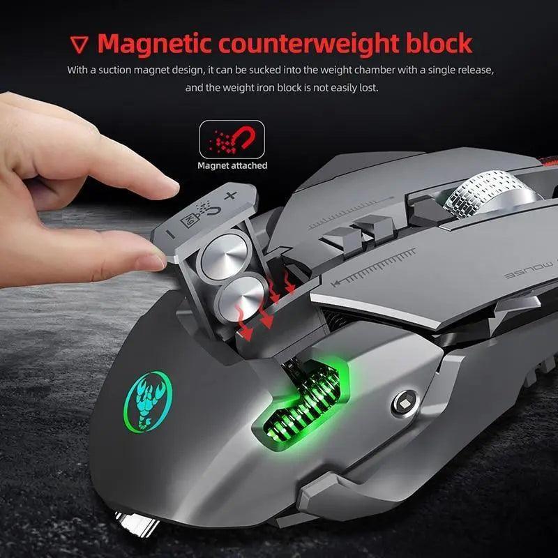 Gaming Ergonomic Wired Mouse 6400DPI Comfortable Game Mouse Optical PC USB Mice