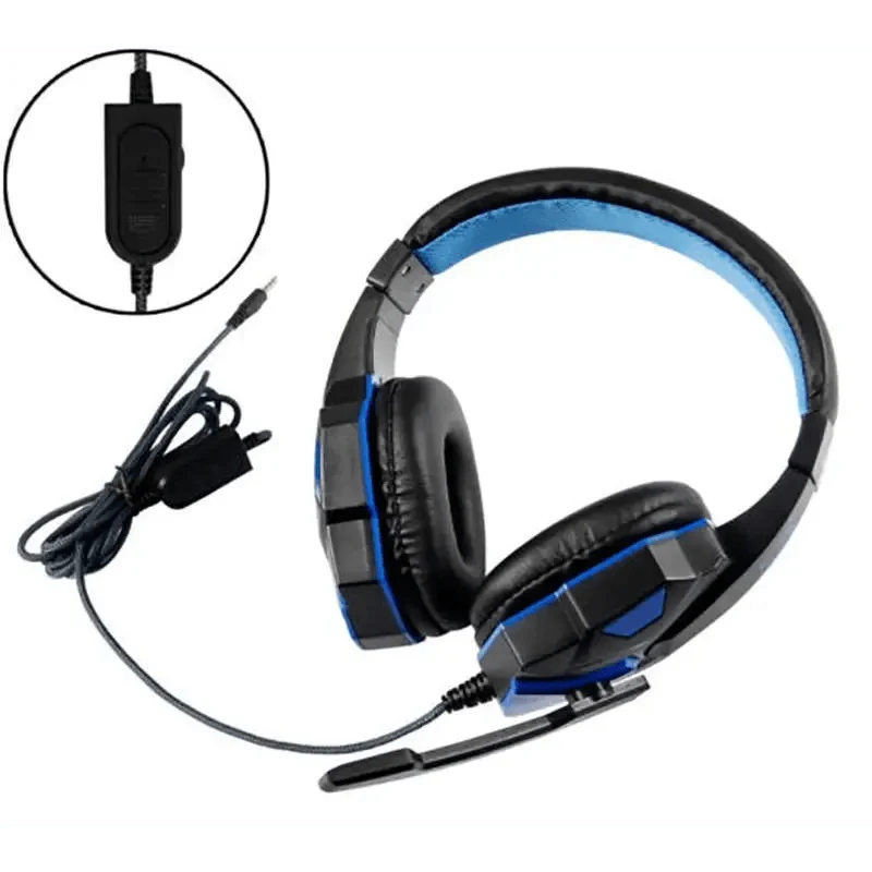 Gaming Red Black Wired Headset Stereo Gamer Headphone  Noise Cancelling Over Ear Headphones With Mic LED Light Bass Surround Soft Memory Earmuffs For Laptop
