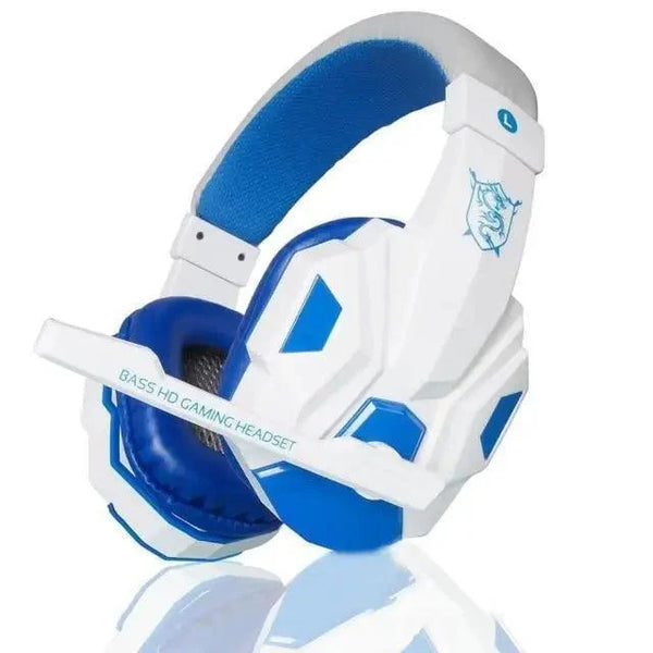 Gaming Red Black Wired Headset Stereo Gamer Headphone  Noise Cancelling Over Ear Headphones With Mic LED Light Bass Surround Soft Memory Earmuffs For Laptop