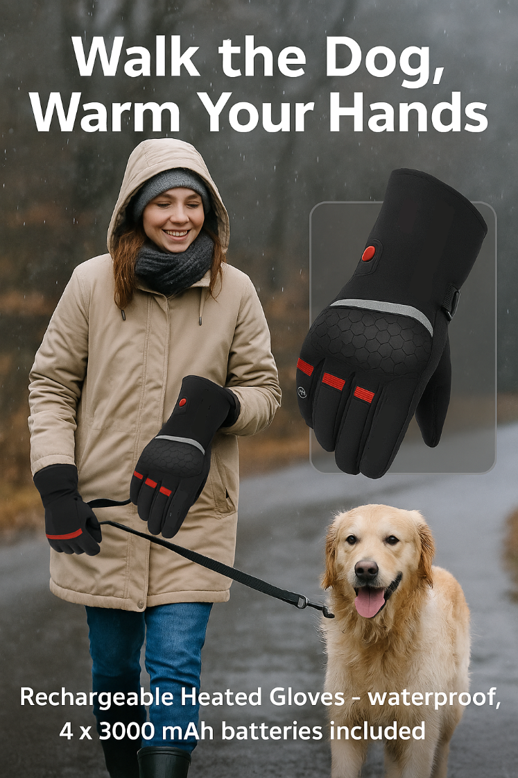 Rechargeable Heated Gloves - Waterproof GOODSPHORIA.COM