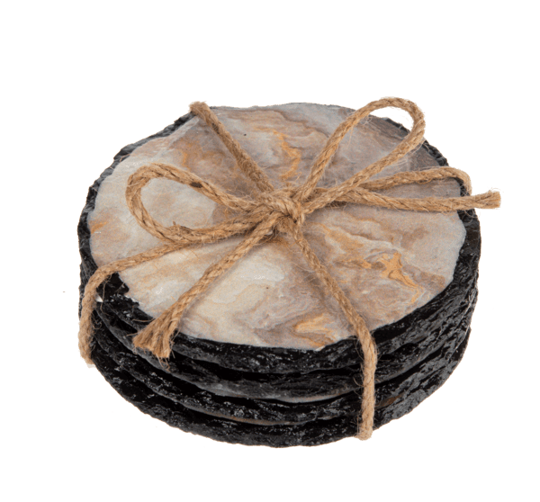 Grey Faux Agate Coaster (4 pc. set)