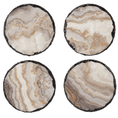 Grey Faux Agate Coaster (4 pc. set)