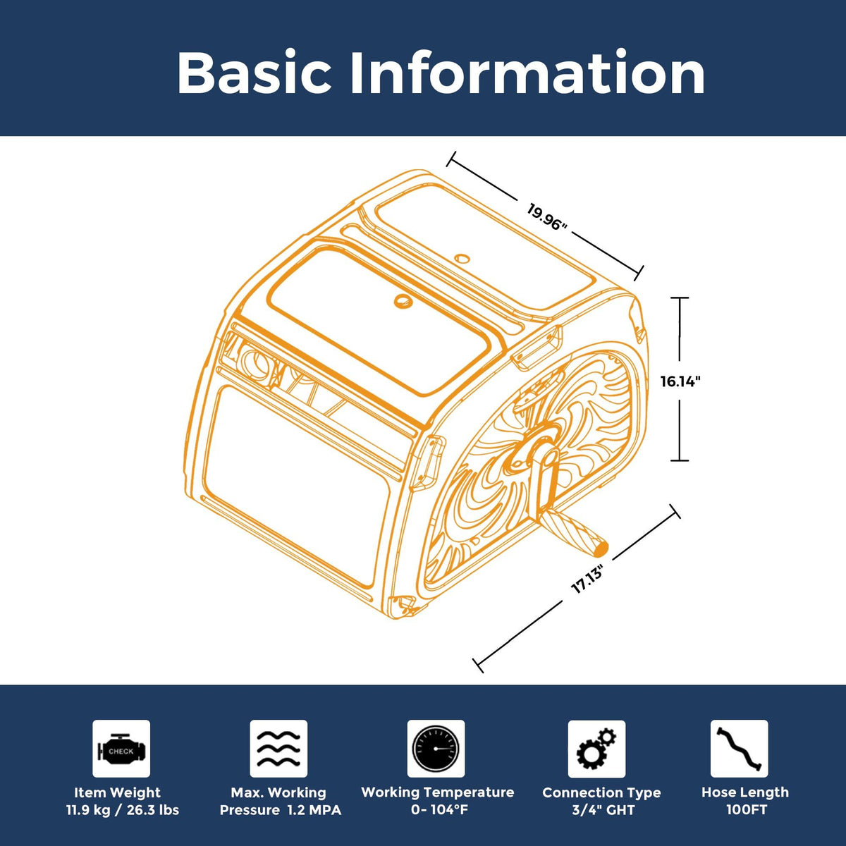 Garden Hose Reel Box-Heavy Duty