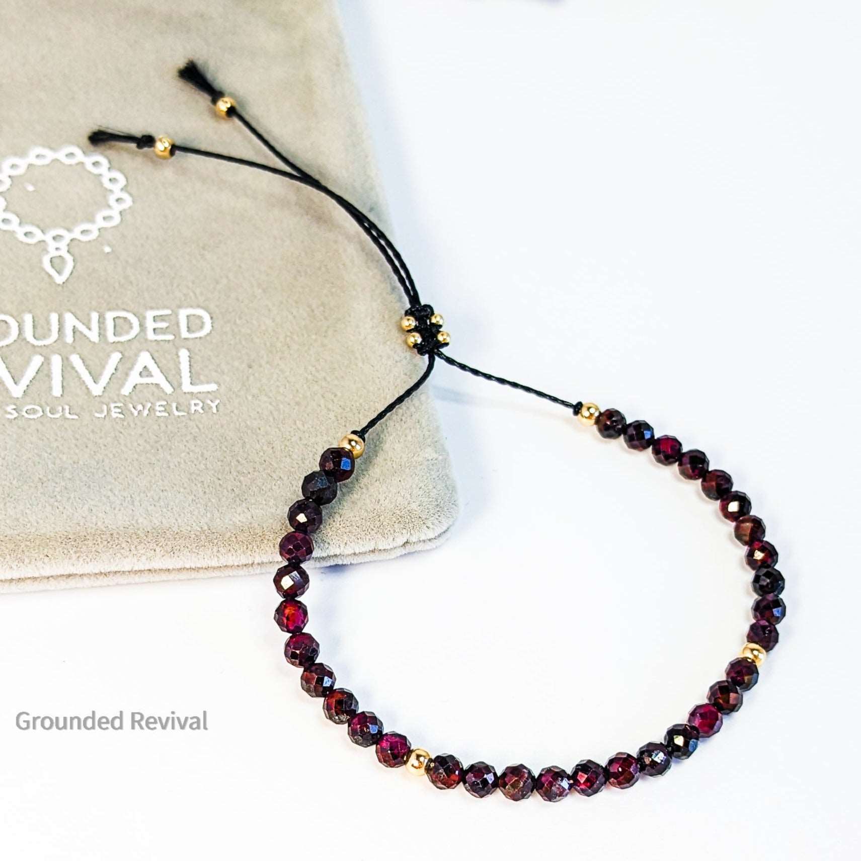 Garnet Tassel Tasbih Bracelet | Women's Misbaha - 33 Beads, 4mm