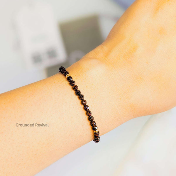 Garnet Tassel Tasbih Bracelet | Women's Misbaha - 33 Beads, 4mm