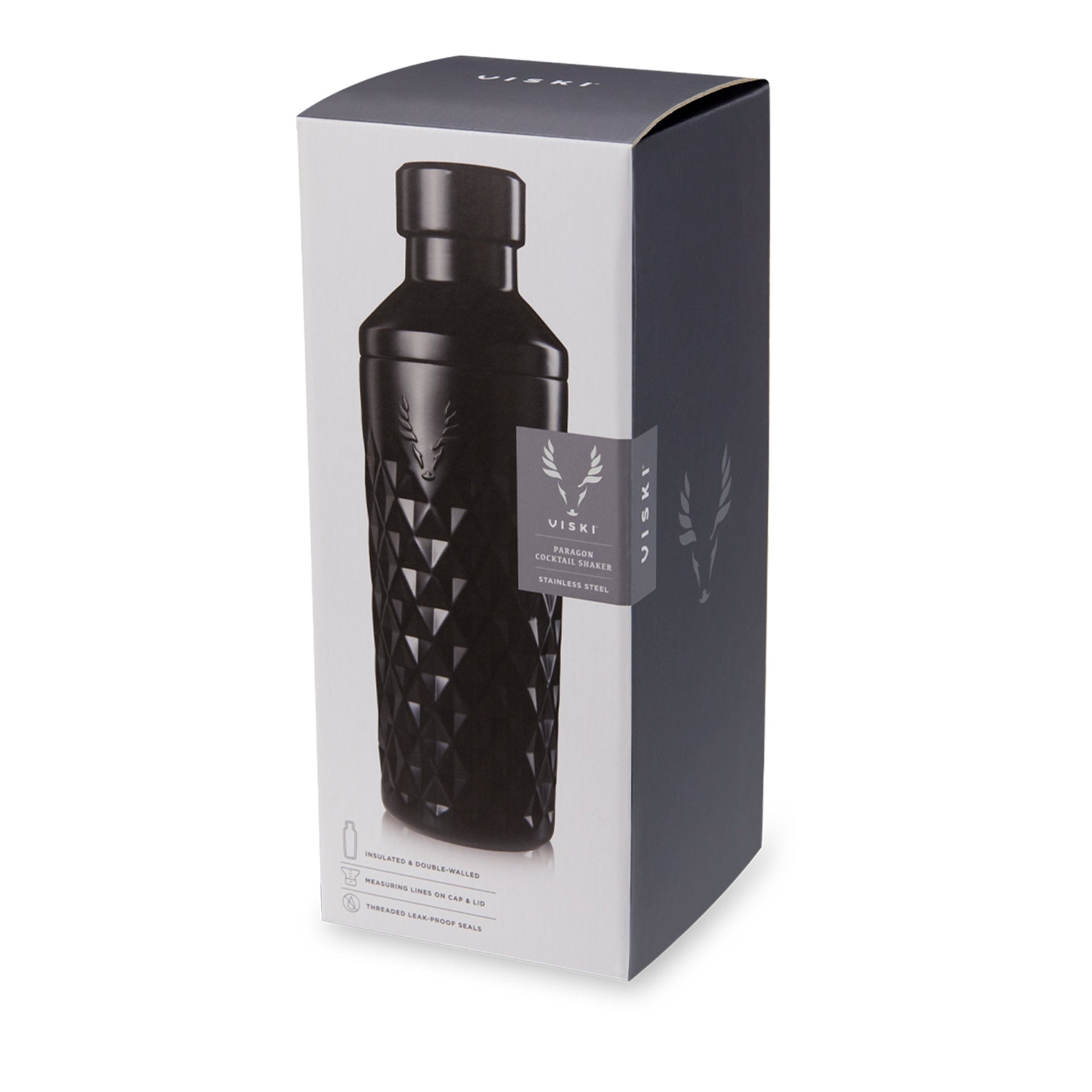 Paragon Stainless Steel Cocktail Shaker in Obsidian