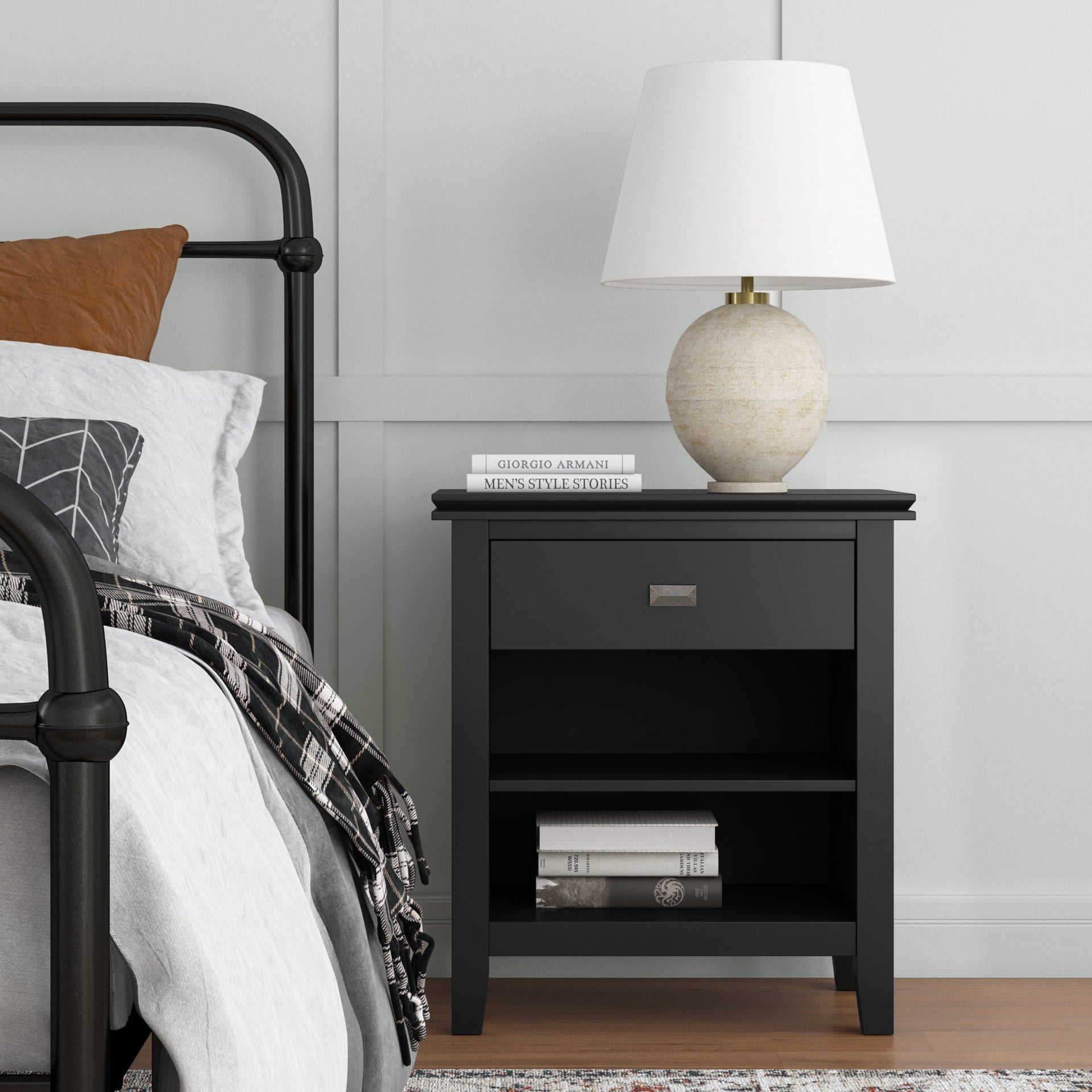 Artisan 24 Inch Wide Solid Wood Bedside Table