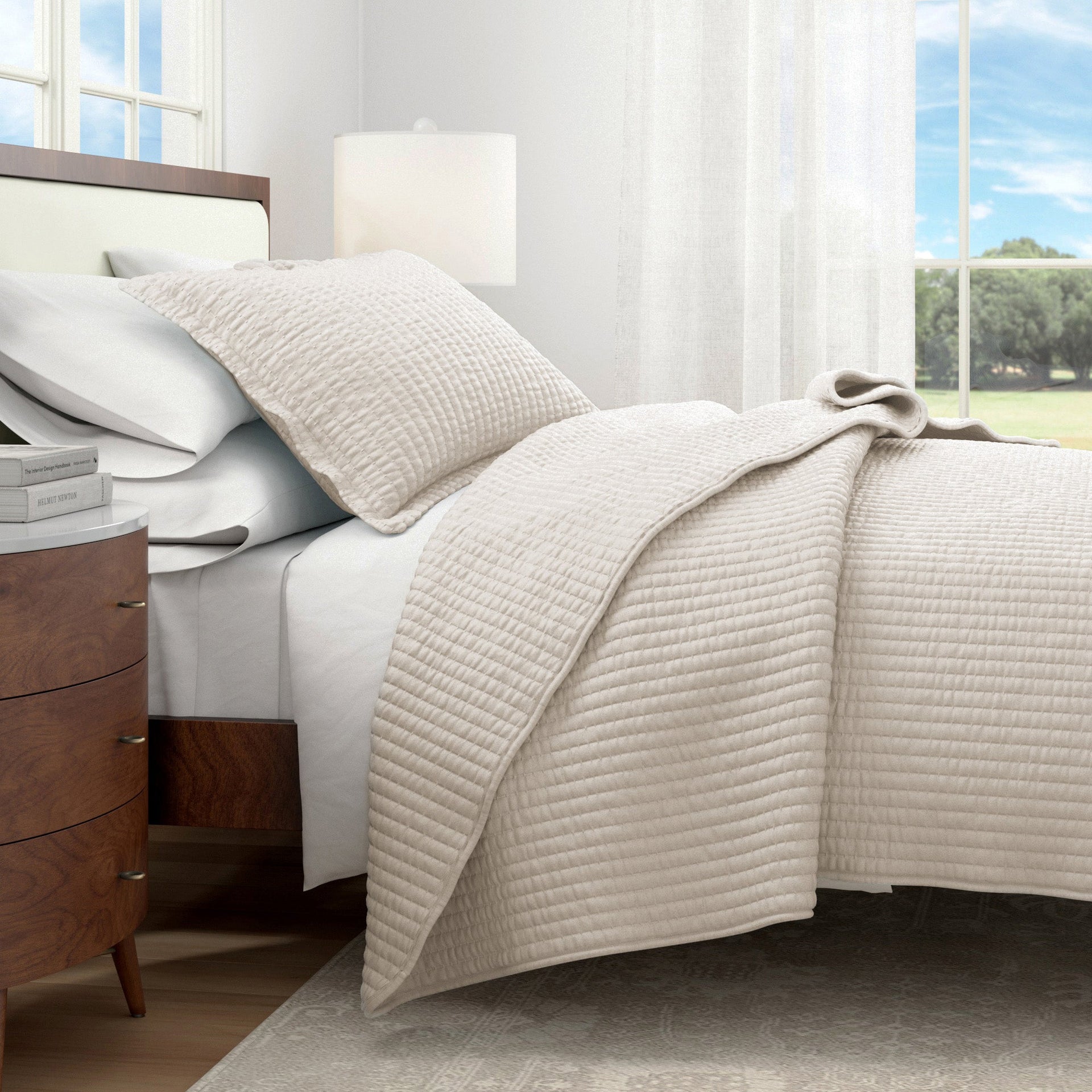3-Piece Solid Quilt - Alicia Collection Great Bay Home