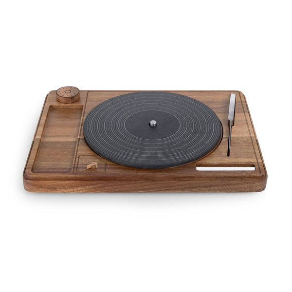 Turntable Acacia and Slate Cheese Board with Knife Picnic Time Family of Brands