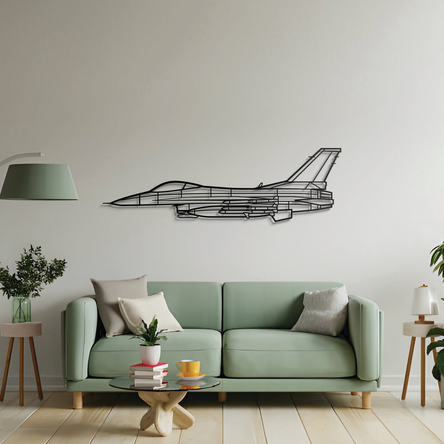 F-16C Missiles Metal Aircraft Wall Art - NCP0280