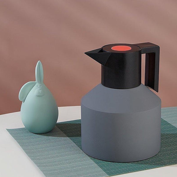 Insulated Geometric Water Pitcher - Large Thermal Jug for Cold or Hot Beverages