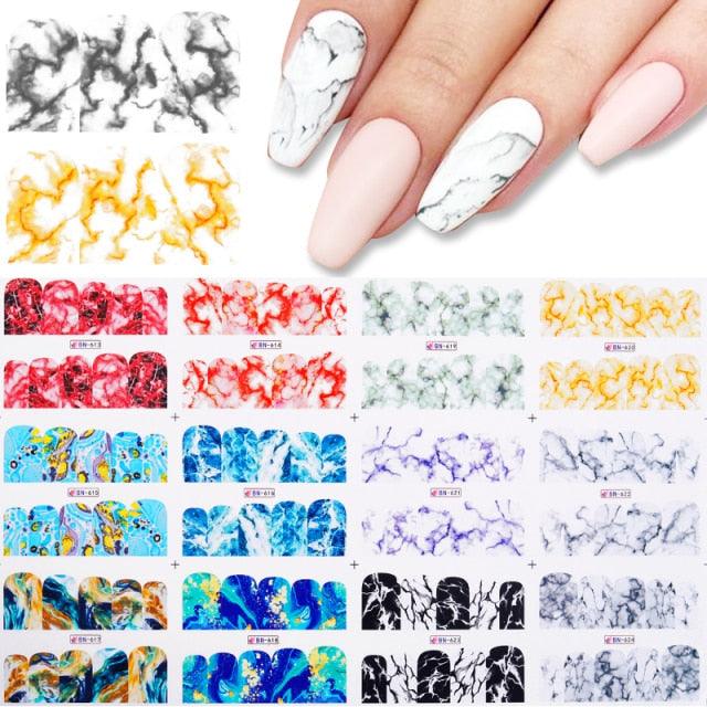 Geometrics Blue Flower Leaves Water Decals Stickers Special Floral Transfer Slider For Nails Decoration Nail Art Stickers Black White Flower Palm Leaf Nail Self-Adhesive Decals Nail Stickers Water Transfer Fresh Nail Decals for Nail Art Butterfly Palm