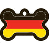 German Flag Pet ID Tag - Large Bone