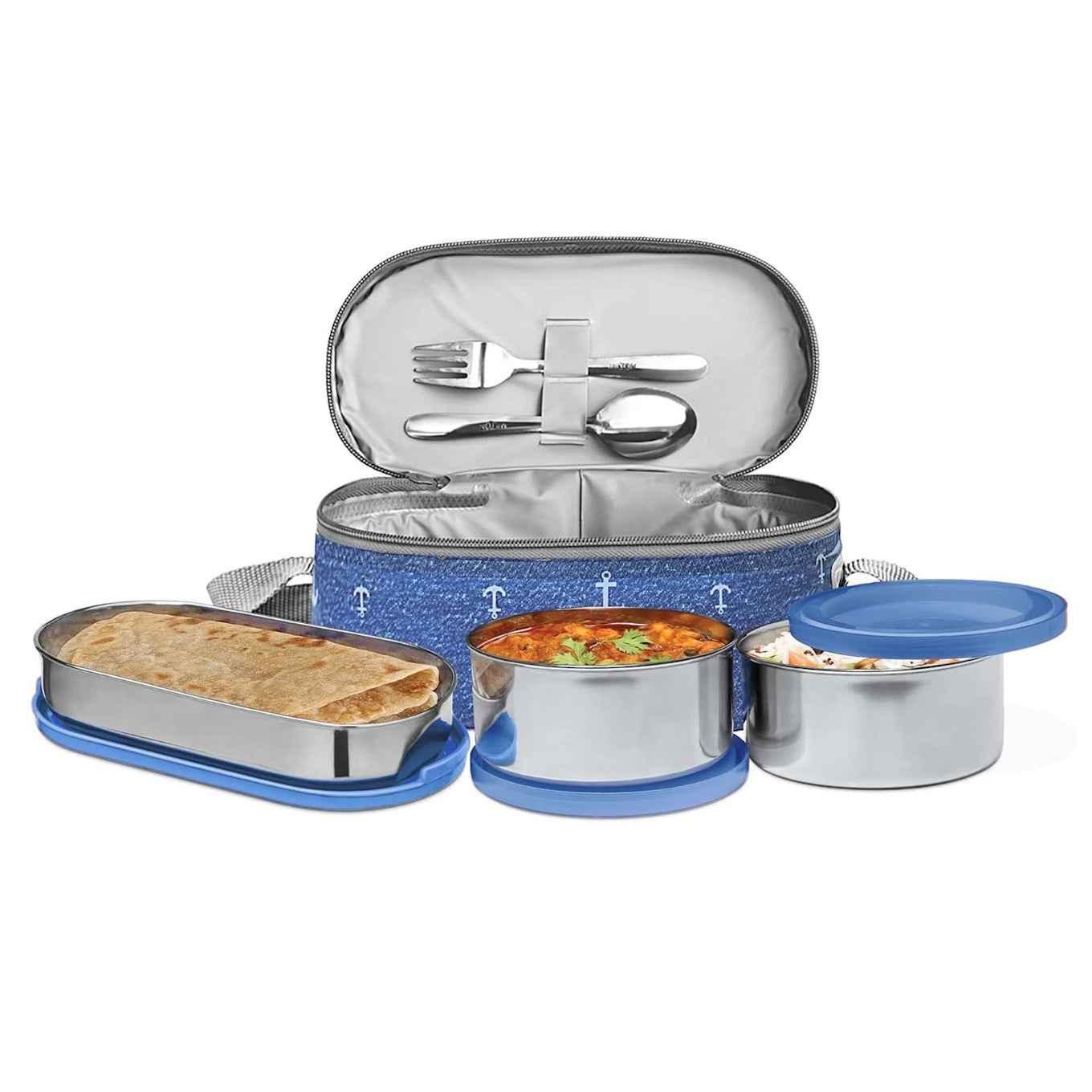 Stainless Steel Corporate Lunch Box Set with Bag
