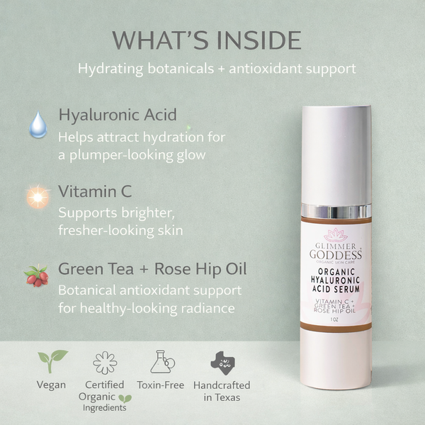 Organic Hyaluronic Acid Serum – Plumping Hydration 1 oz.